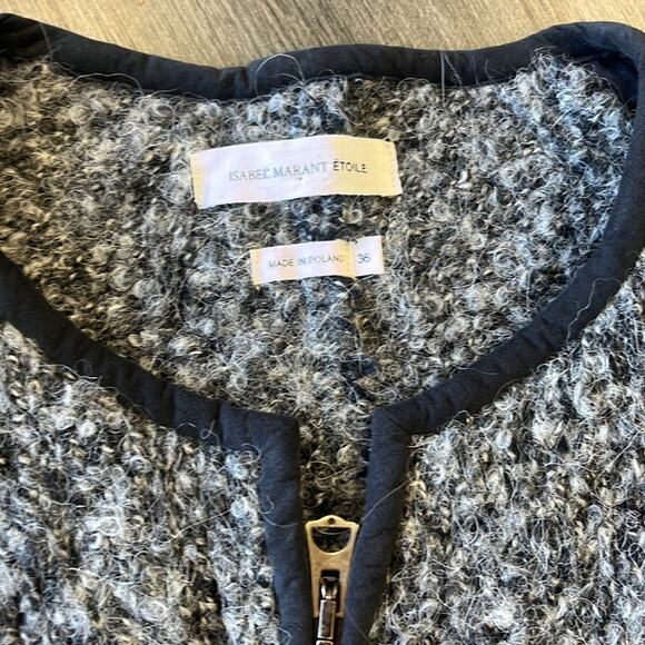 Isabel Marant wool and cotton zip up cardigan.  Size 36 - Picture 2 of 5